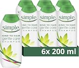 Simple Kind to Hair Gentle Care Shampoo 200ml Pack of 6 – Vegan Cruelty-Free