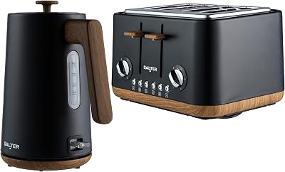 Salter Toronto Kettle and Toaster Set 1.7 L 4-Slice Wide Slots 3000W