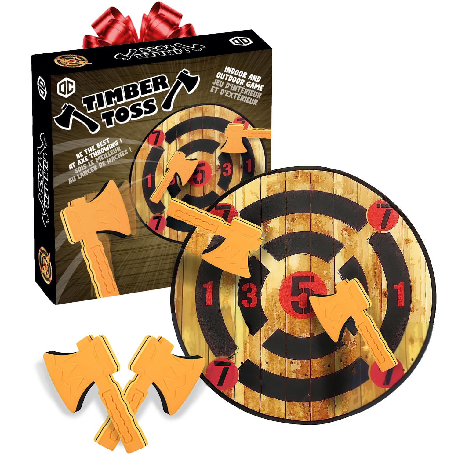 TimberToss | Axe Throwing Game | Darts for Children and Adults | EVA Foam Toy for Indoor and Outdoor | Target for Kids Girl Boy | OriginalCup
