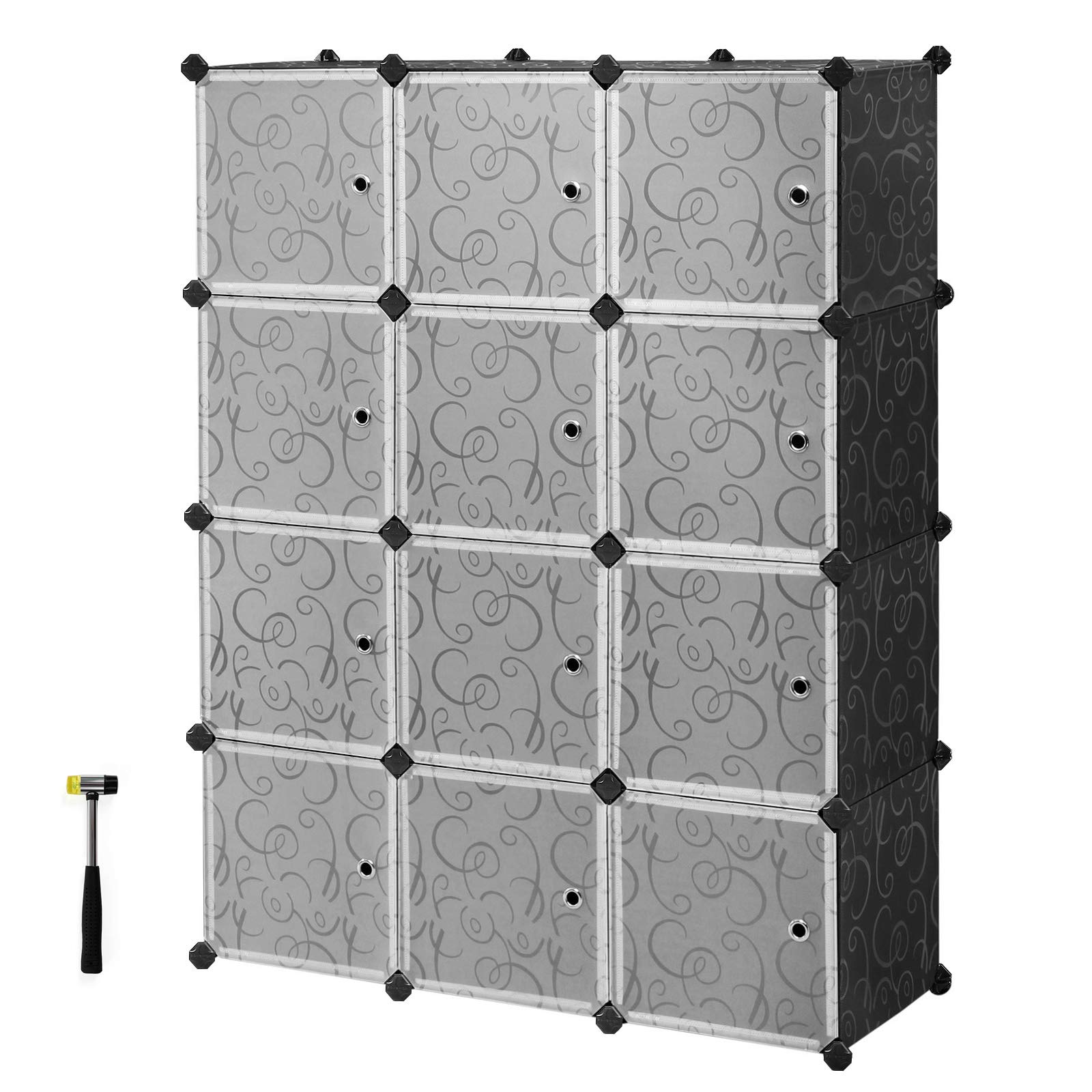 SONGMICS Cube Storage Organizer, 12Cube Closet Storage Shelves, DIY