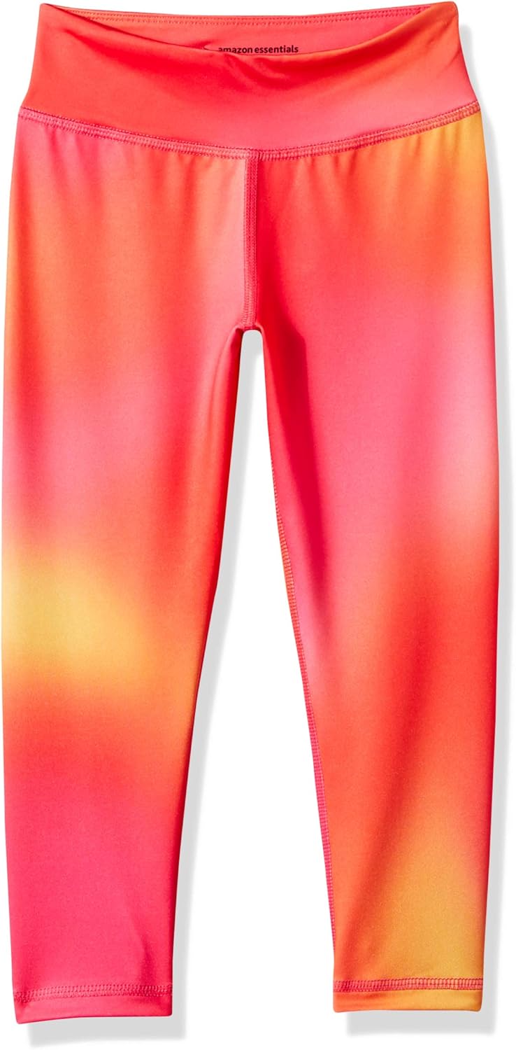 Produktbild Amazon Essentials Mädchen Capri Legging 3/4 Länge rot Verlauf, 2 bis 13 Jahre und zierliche Frauen bis ca. 50 kg, in 5 Farben Foto