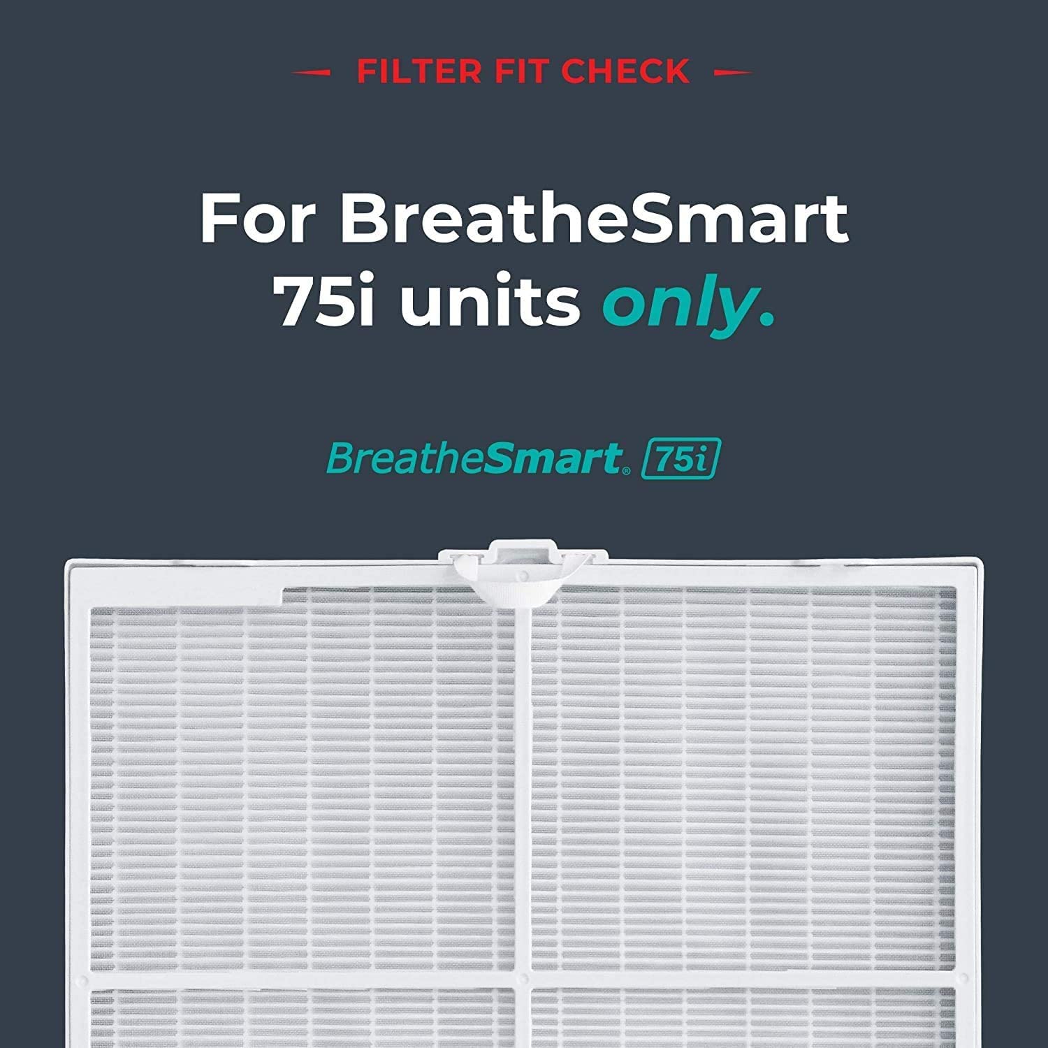 Alen Air Filter B7-Pure Replacement H13 True HEPA FIlter for BreatheSmart 75i Air Purifier - Captures Allergens, Dust, & Mold (1 Filter)
