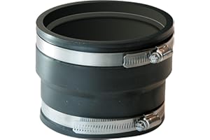 Fernco P1070-44 Flexible PVC Corrugated Pipe Coupling for ADS and Hancor Corrugated to Plastic Plumbing Connections