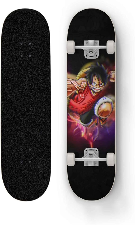 FWAHB Anime Skateboard for One Piece Monkey D. Ruffy, Maple Deck