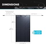 Renogy 100W Flexible Solar Panel 12V Mono Off-Grid Bendable Marine RV view 2