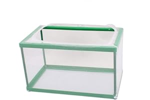 COMOK Fish Hatchery Breeder Box Aquarium Separation Net Nylon Incubator Mesh Fish Breeding Tanks Isolation Box Green Rectangle