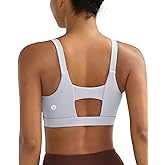 RUNNING GIRL Sports Bra for Women High Support, Molded Cup High Impact Sports Bras with Sewn in Pads