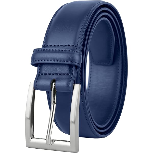 Marino's Men Genuine Leather Dress Belt with Single Prong Buckle - Charcoal  - 40 (Waist: 38) at Amazon Men's Clothing store