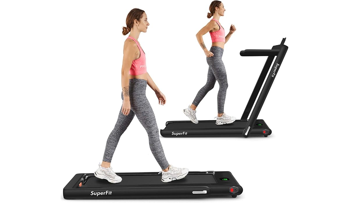 Goplus 2 in 1 2.25 HP Under Desk Electric Folding Treadmill