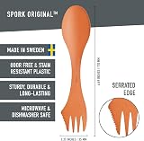 Light My Fire Spork Original 2-Pack 3-in-1 Camping Utensils Orange/Black view 2