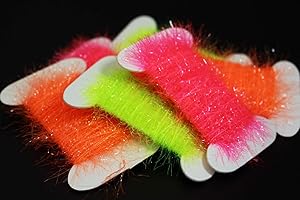Tigofly 6 Cards 60m UV Color Fly Fishing Tinsel Chenille Crystal Flash Line Nymph Streamers Lure Making Fly Tying Materials