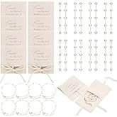 Liliaafar 24 Pcs 8 Set Jewelry Bridesmaid Gift Pearl Set Pearl Bracelet & Earrings, Jewelry Pouch with Bow Tie I Couldn't Tie The Knot Without You Wedding Bridal Shower Party Favor
