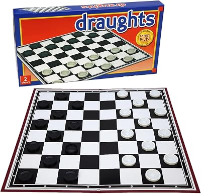 Navoys Classic Draughts Checkers Game - Foldable Board, Family Strategy