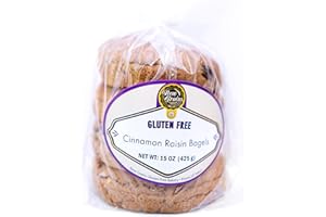 NEW GRAINS GLUTEN-FREE BAKERY New Grains Artisan Cinnamon Raisin Bagels 16oz | Gluten Free Bagels with Texture of The Soft & Chewy Raisin Bagels | Handcrafted Organic Raisin Bread Perfect for Making Quick Easy Breakfast | 2 Pack