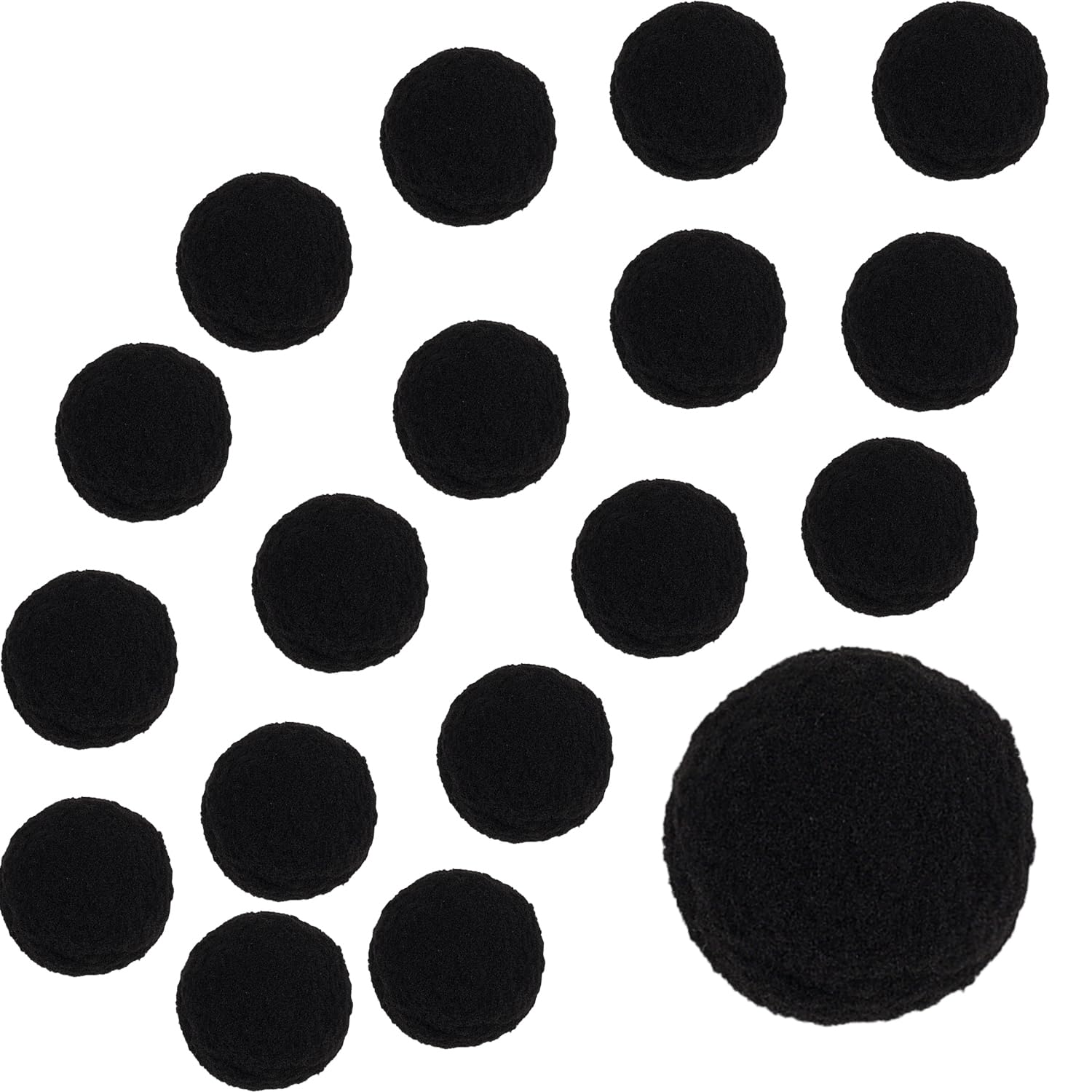 XNHIU 10 Pack 4cm Pom Poms Craft Fluffy Fuzzy Pom Pom Balls (Black) — image 1