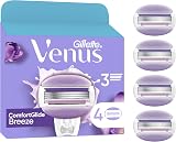Gillette Venus Comfortglide Breeze Razor Blade Refills Pack of 4 with 3 Blades