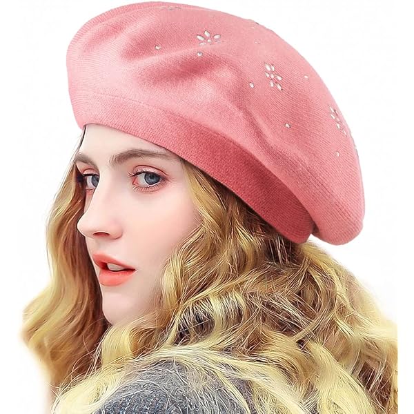 POPETPOP Double Flower Decor British Style Wool Blend Beret  display picture 2