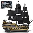 Mould King Pirate Ship Model Building Blocks Kits, Black Pearl Ship MOC Model Set to Build, Large Pirates Ship Boat Model Blocks Assembly Toy for Teens Collections (5266 Pieces)