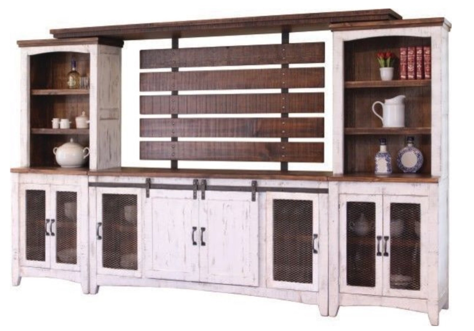 RR White Anton Sturdy Solid Wood Farmhouse Style Sliding Barn Door