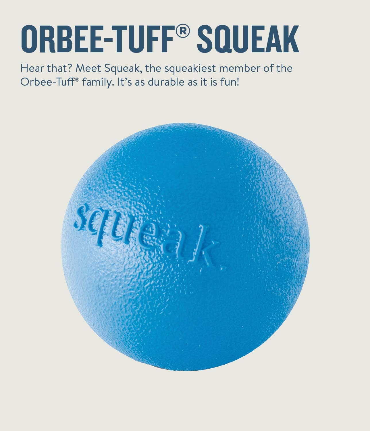 Planet Dog Orbee-Tuff Squeak Ball Blue Dog Fetch Toy, Medium - Image 4