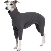 Cozy Cotton Fluffy Underwear Onesie for Italian Greyhounds,Whippets,Super Soft Warm Pajamas and Jumpsuit(Medium, Grey)