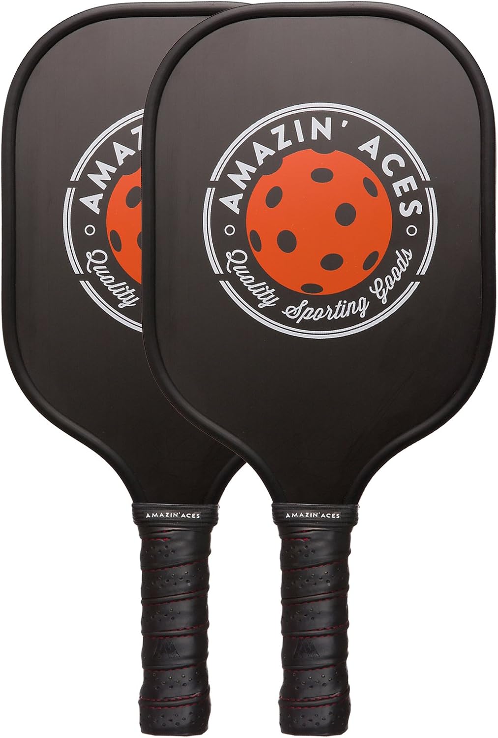 Amazin' Aces Pickleball Paddle Set | Pickleball Set Includes Two Graphite Pickleball Paddles + Four Balls + One Mesh Carry Bag | Premium Rackets Graphite Face & Polymer Honeycomb Core : Sports & Outdoors