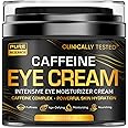 Caffeine Eye Cream For Anti Aging, Dark Circles, Bags, Puffiness. Great Under Eye Skin + Face Tightening, Eye Lift Treatment 
