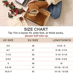 Litfun Suede Mini Boots for Women Winter Warm Fuzzy