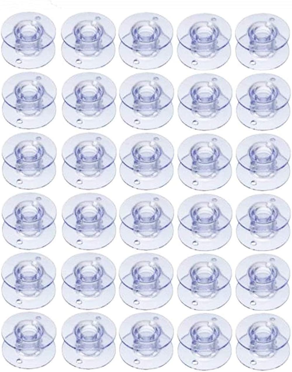 Kuesn 30 Pack SA156 Plastic Bobbins for Brother Sewing Machines