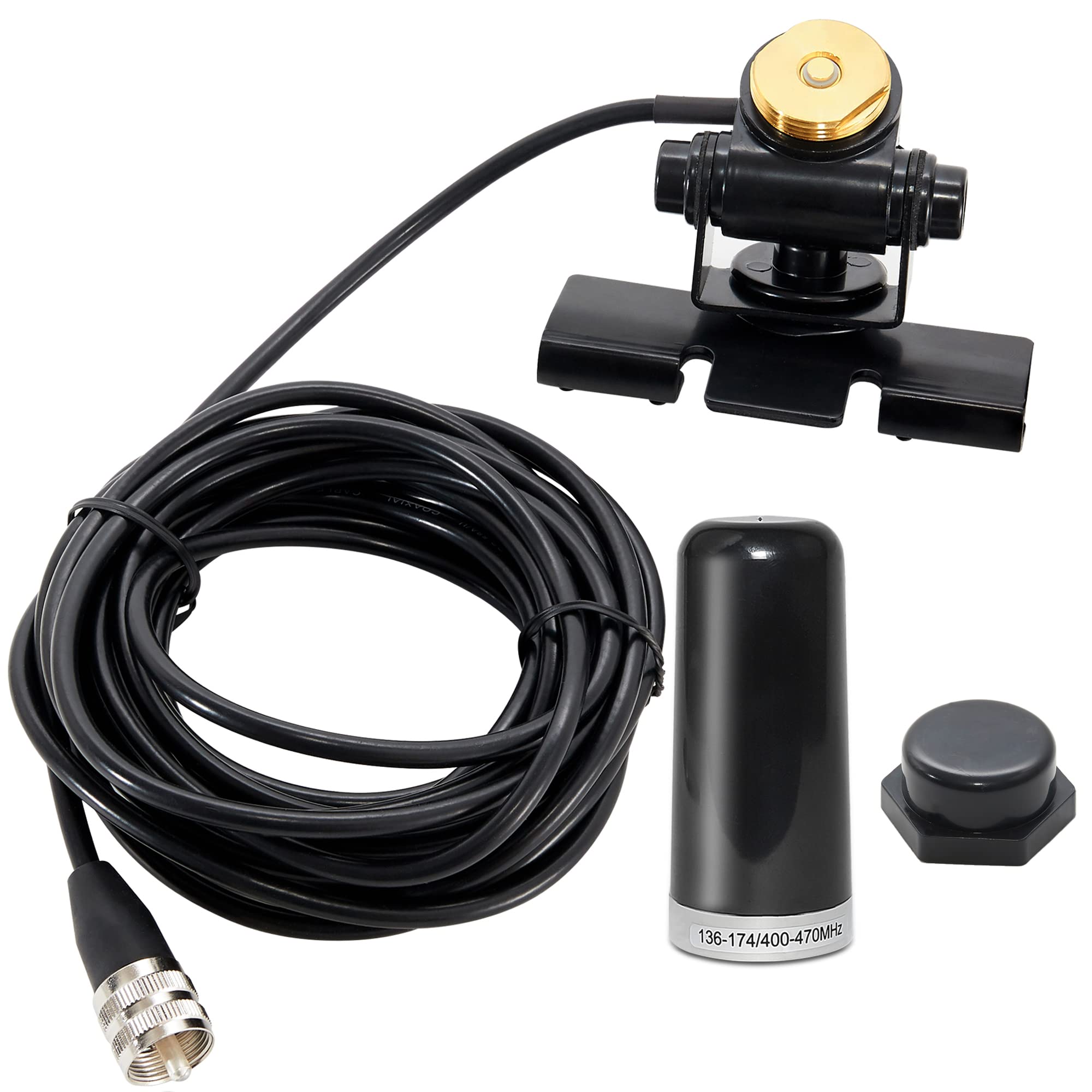 Antenna Mobile VHF/UHF Per Auto O Camion - 136-174MHz E 400-470MHz, 50 Ohm