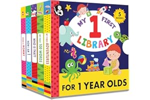 MADAME CURIE'S STORYHOUSE Madame Curie’s My 1 Year Old Library Set of 5 | Baby Toys, for Ages 12-18-24 Months | Best Toddler Board Books | Birthday Gift Ideas for Newborn Girl & Boy, Infant Toys