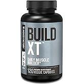 Jacked Factory Build-XT Daily Muscle Builder & Performance Enhancer - Muscle Building Supplement for Muscular Strength & Growth | Trademarked Ingredients Peak02, ElevATP, & Astragin - 120 Veggie Pills