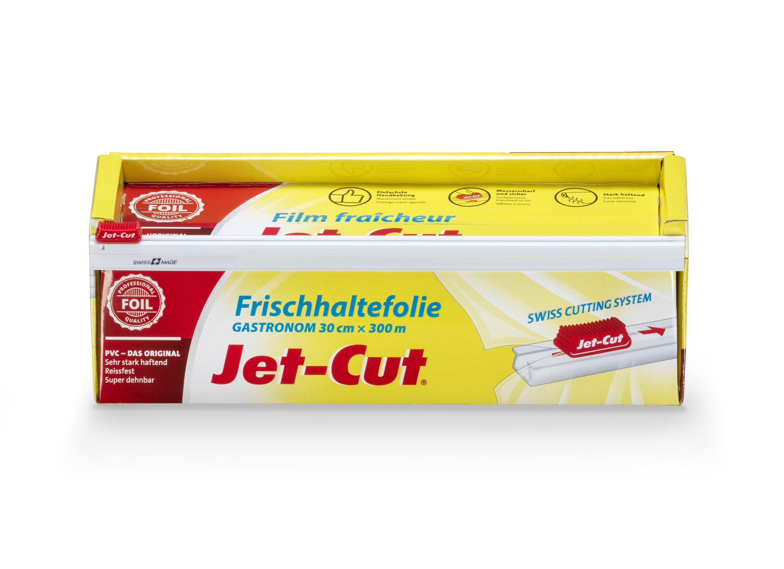 Jet-Cut Cling Film for Cutting, Gastronomy 30cm x 300cm, Transparent PVC
