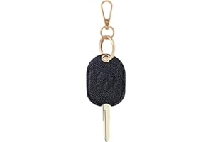 ANHBKAR Leather Keys Sleeve for Broken Car Key Loop Replacement - Cute Keychain Cover - Protector, Holder for Men & Women