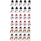 LUOZZY 30 Pcs Mini Snowman Figurines Christmas Miniature Snowman with Hat and Scarf Mini Resin Snowman Statue Micro Landscape Ornaments Fairy Garden Dollhouse Decoration