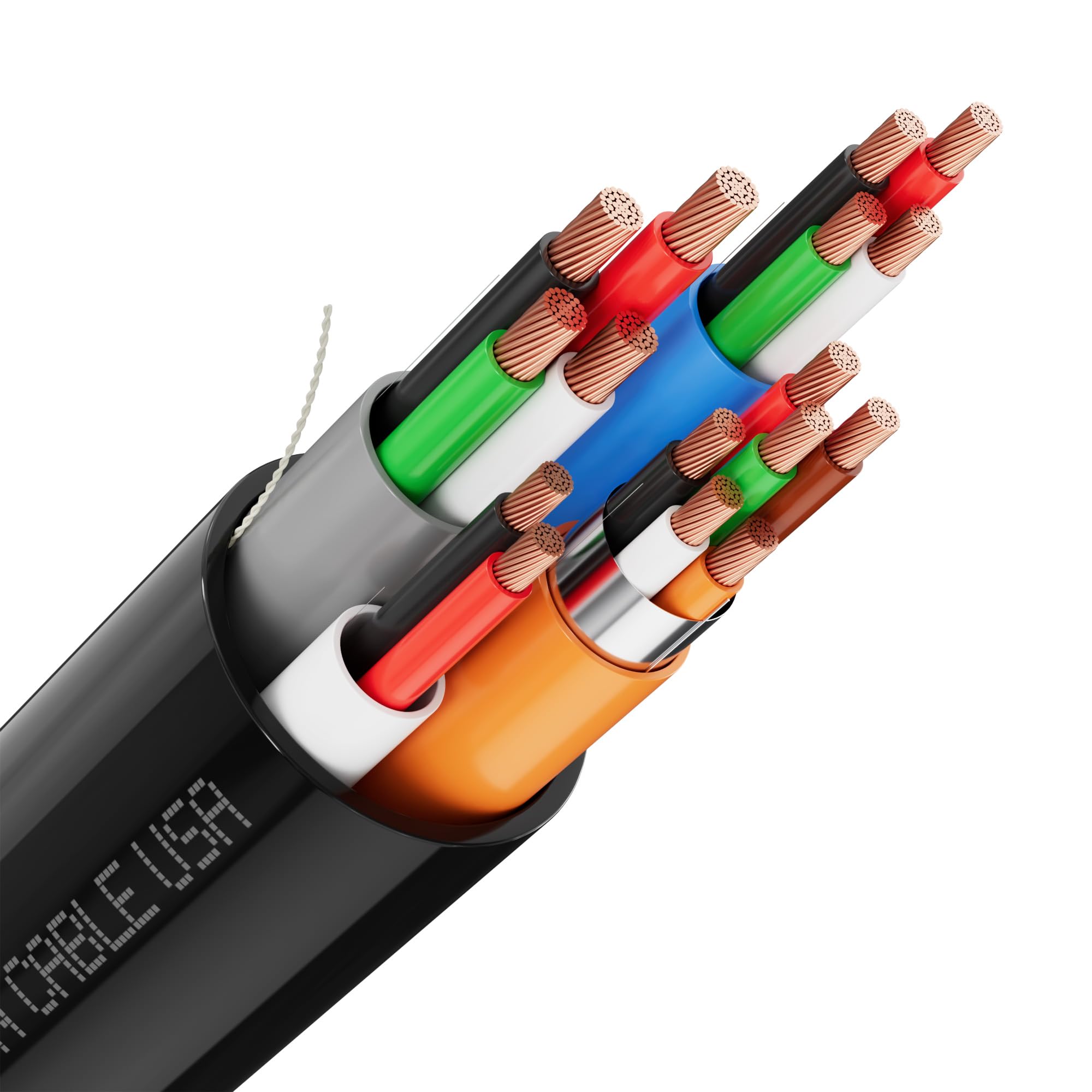 Photo 1 of SYSTON Access Control Composite Cable - 18/4c+22/3pr OAS+22/2c+22/4c, CMP/CL3P/FT6, Stranded Copper Conductors, OSDP & Wiegand Compatible for Lock Power, Card Reader, Door Contact, and Request to Exit