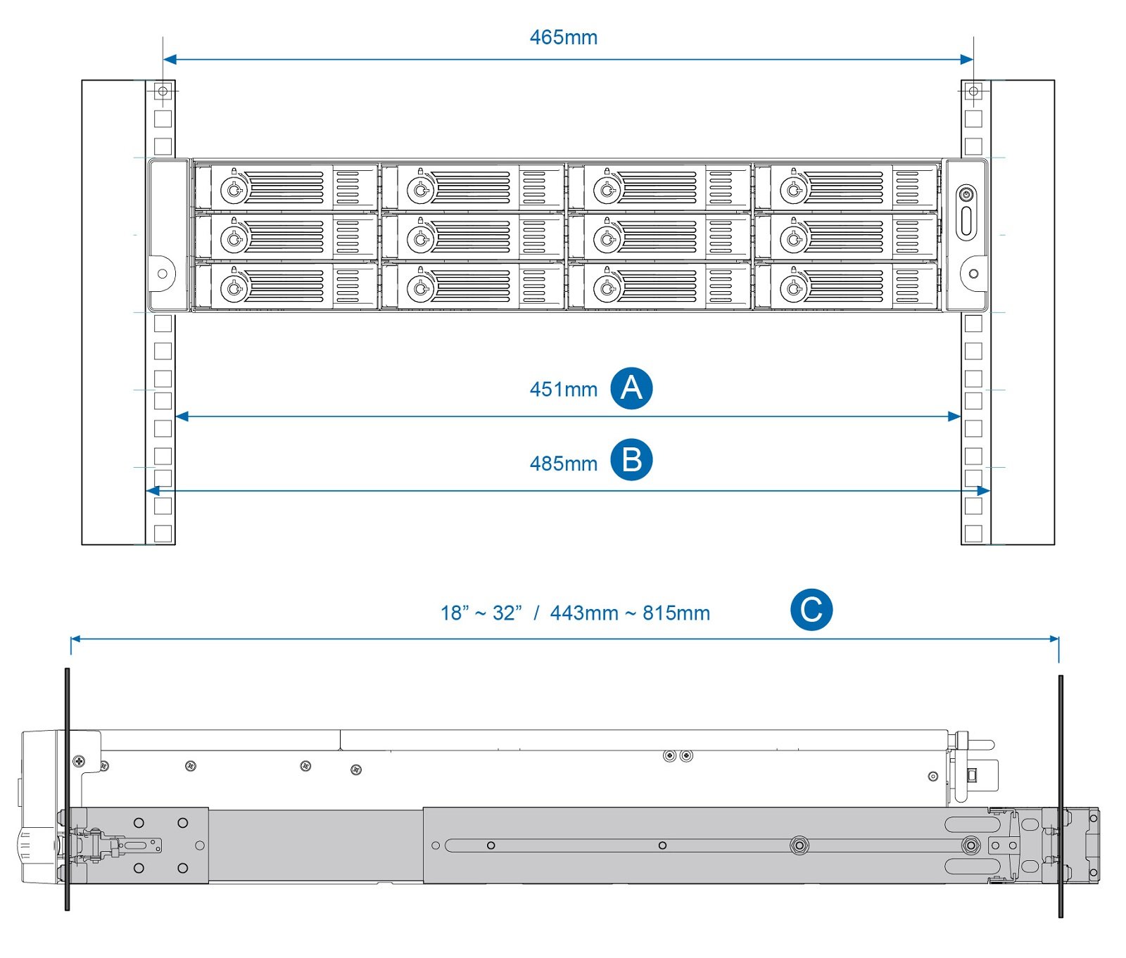 QNAP Qnap 2U Rail Kit (RAILB02),Silver Broadbandcoach