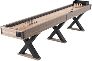 VEVOR Shuffleboard Table, Shuffleboard for Family Game Rooms, 2 in 1 Shuffleboard and Bowling Combo Game Set, with Scratch-Re