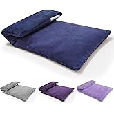 Microwavable Heating Pad with Washable Cover 13x7 Inch Flaxseed Microwave Hot Pack, Lavender Scent, Moist Warm Compress for Relaxation, Non-Electric & Portable