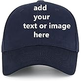 Custom Baseball Cap with Your Text for Men Women,Personalized Adjustable Trucker Caps Casual Sun Peak Hat for Gifts
