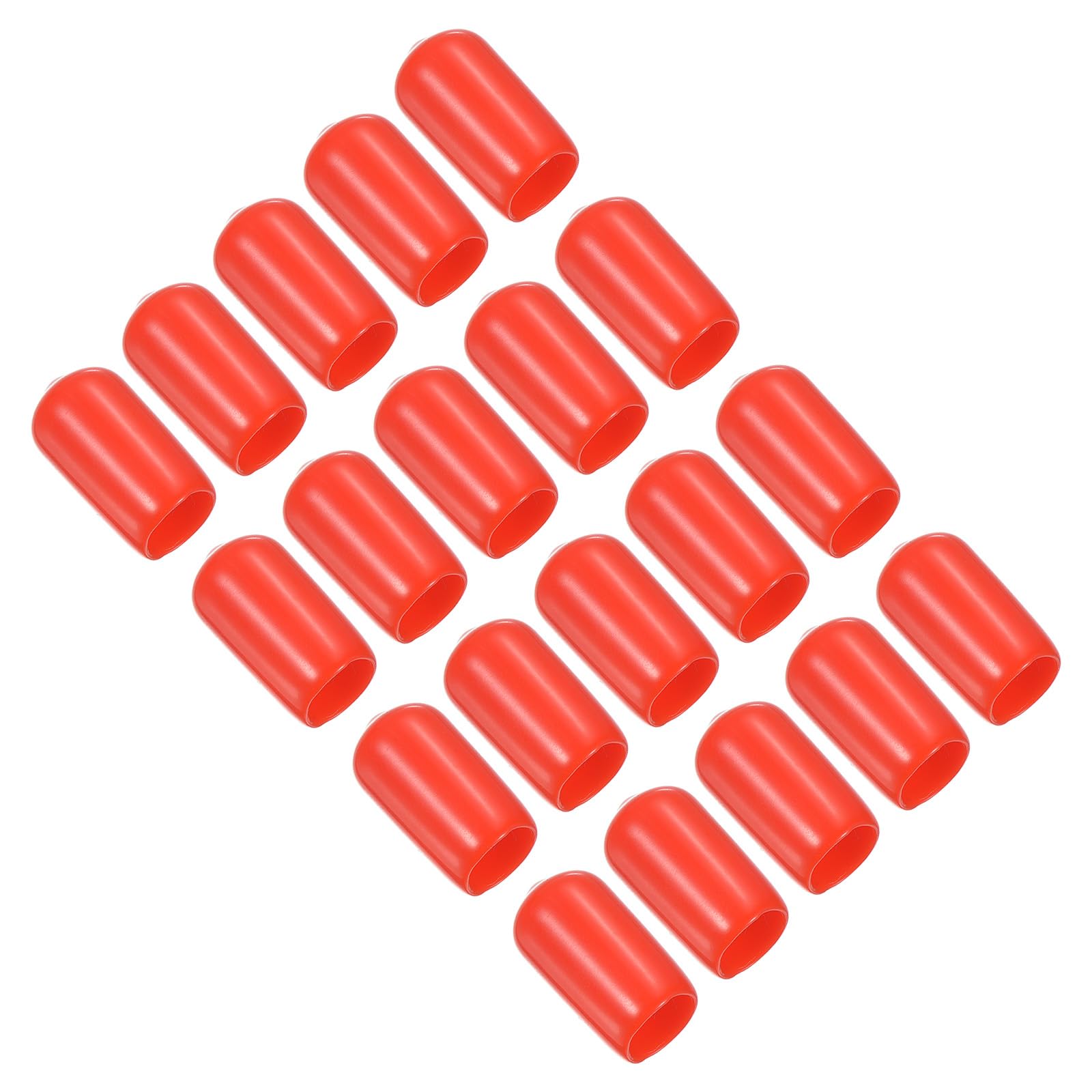 PATIKIL 10.5mm Snooker Cue Tip Cover, 20 Pcs Pool Cue Tips Rubber Cover Billiards Head Club Protector Stick Head Tool for Snooker Accessory, Red