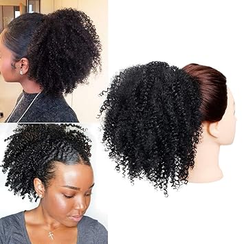 Amazon Com Gx Beauty Synthetic Ponytail Afro Puff Kinky Curly
