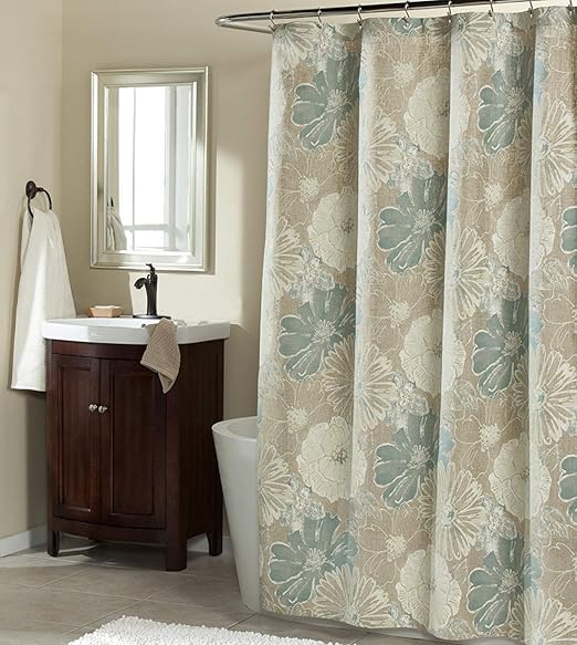 Amazon Com Suzy Blue Fabric Shower Curtain By M Style 72 Wide X