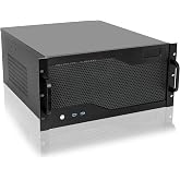 RackChoice 5U rackmount Server Chassis Support Liquid Cooling Compatibility up to Elevated 360mm Radiator, 1xPS2+1xSFX PSU (Black)