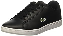Lacoste Womens Hydez Leather, Black/Gold, 8