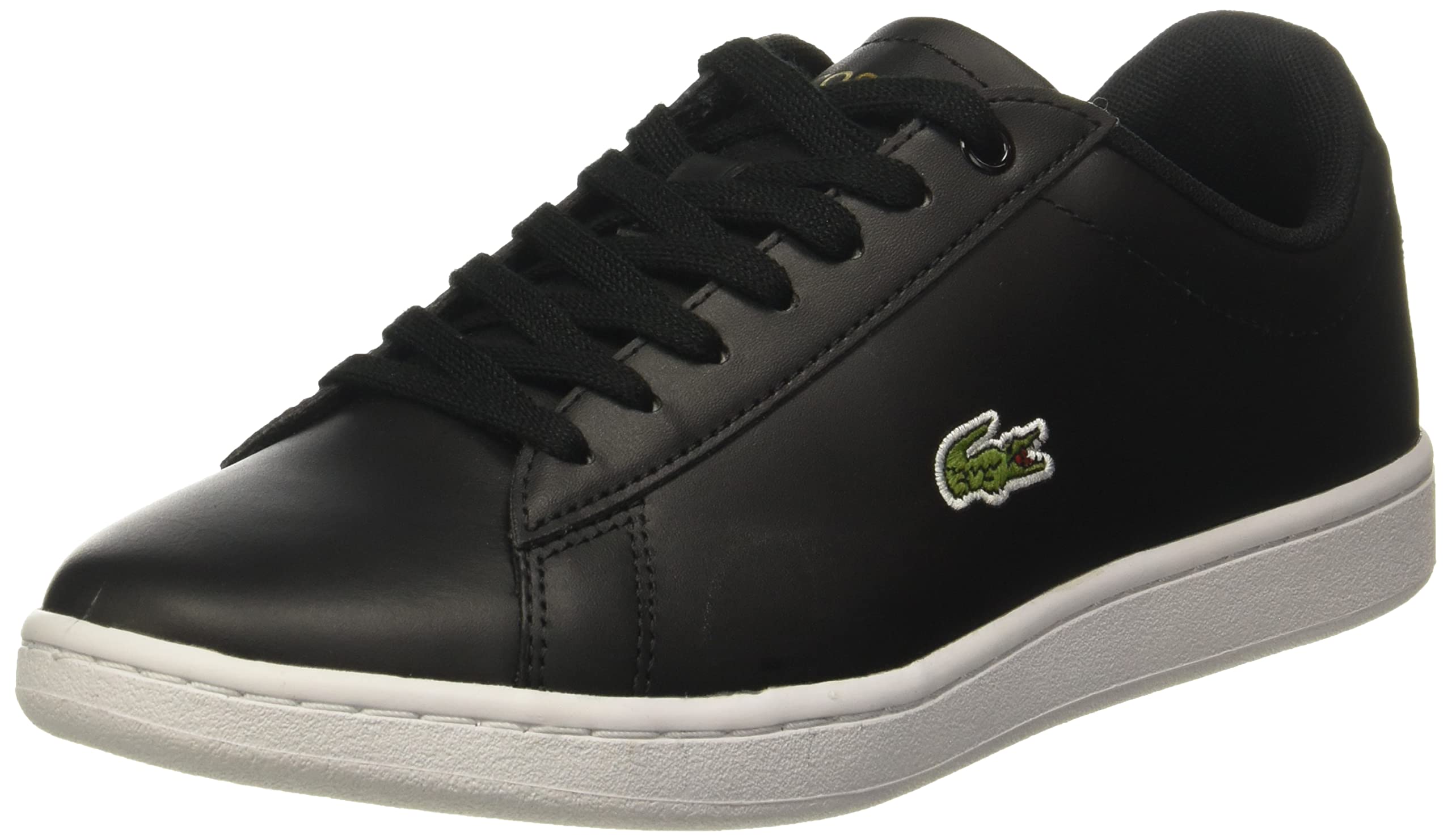 Lacoste Womens Hydez Leather, Black/Gold, 8