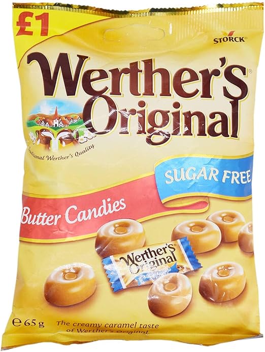 Werthers Original Sugar Free Butter Candies Pack Of 12 X 65g Amazon Co Uk Grocery