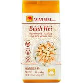 Asian Best Bánh Hỏi Premium Vietnamese Fine Rice Vermicelli, Gluten Free, Non GMO, Vegan, 1 lb