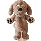 Puppet Pals 10&rdquo; Plush Brown Dog Hand Puppet &ndash; Soft and Interactive Puppet Toy for Kids and Adults