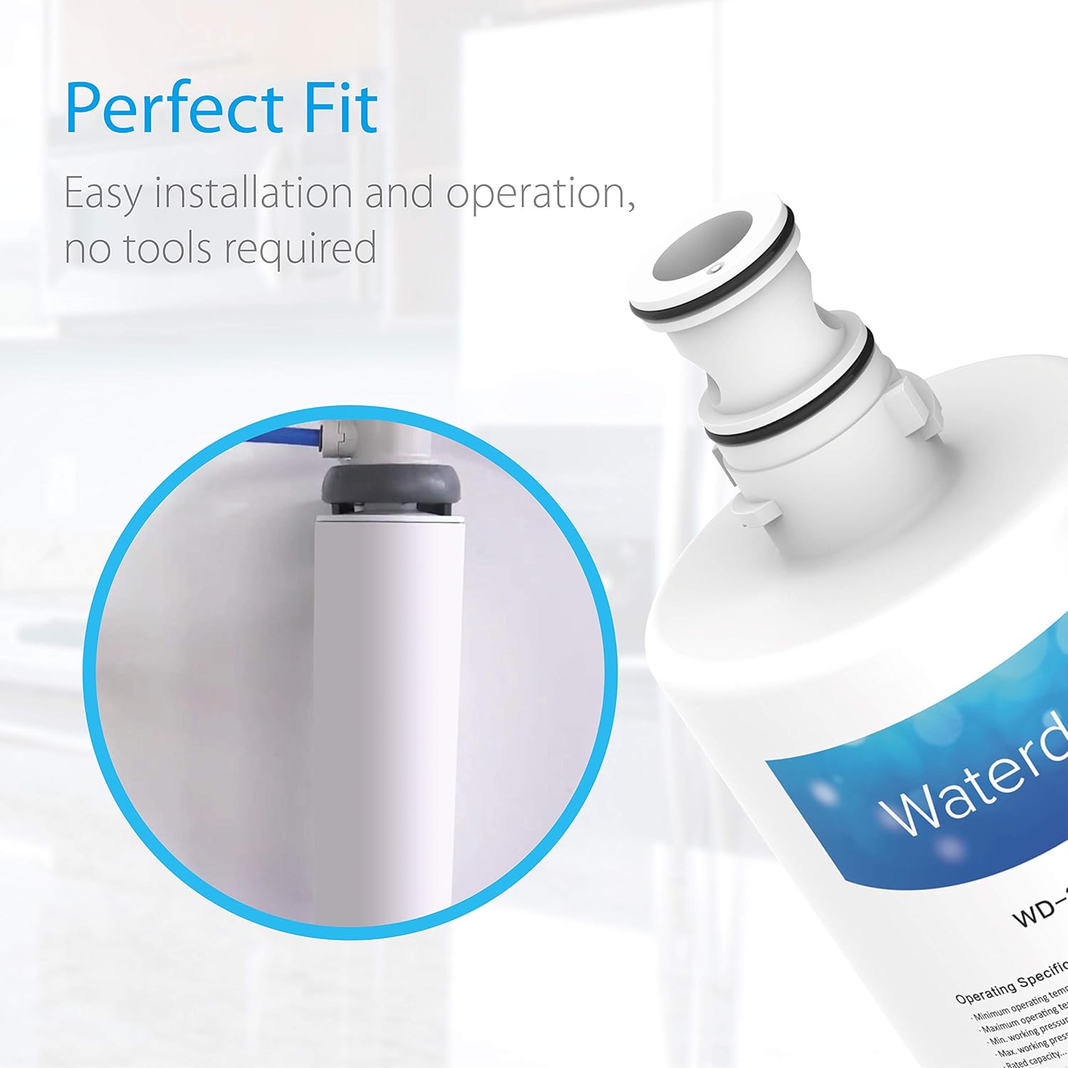 Waterdrop 3US-AF01 Undersink Water Filter, Compatible with Filtrete Standard 3US-AF01, 3US-AS01, Aqua-Pure AP Easy C-CS-FF, Whirlpool WHCF-SRC, WHCF-SUFC, WHCF-SUF, Pack of 2: Home Improvement